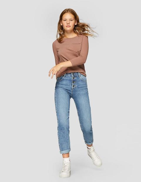 Jeans Mom Fit Jeans Chiaro