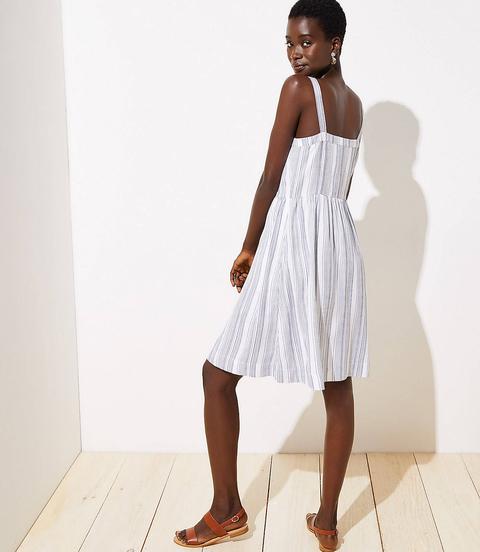 button down flare dress