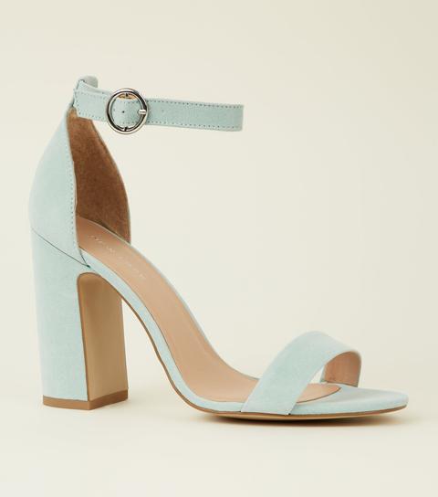Mint green block heels hot sale