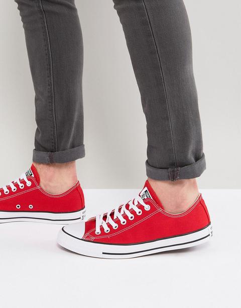 Converse - All Star Ox M9696 - Scarpe Da Ginnastica Rosse Di Tela - Rosso