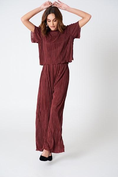 Hannalicious X Na-kd Pleated Pants - Red,copper