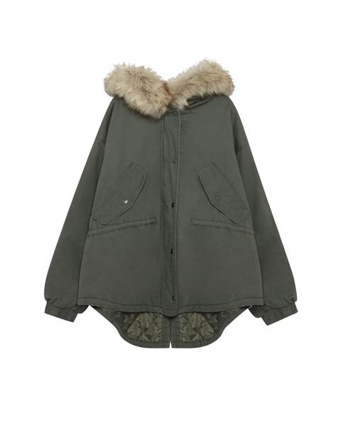 Parka Corta Cuello Pelo