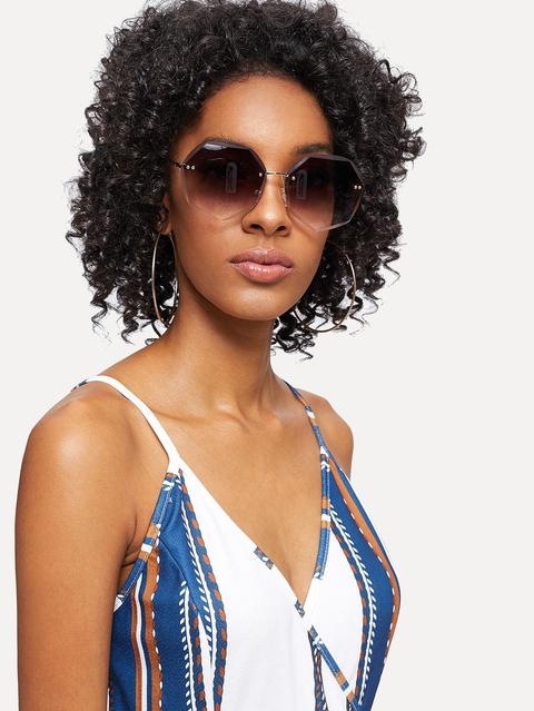 Ombre Rimless Sunglasses