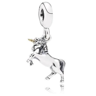 Charm Con Pendente Unicorno