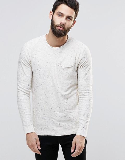 Only & Sons - Maglione Puntinato Lavorato A Maglia - Bianco