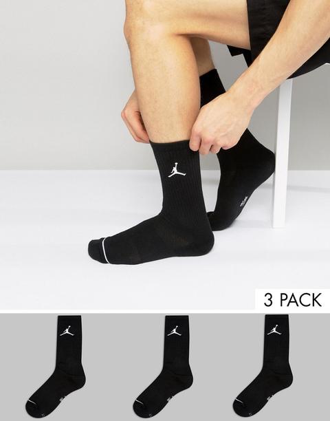 Pack De 3 Pares De Calcetines Deportivos En Negro Sx5545-013 Jordan De Nike