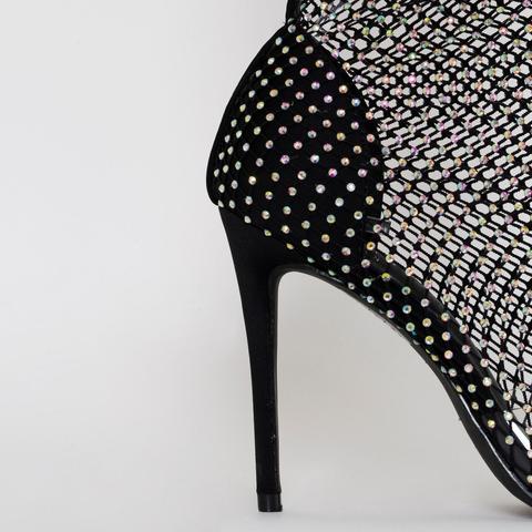 black diamante heels