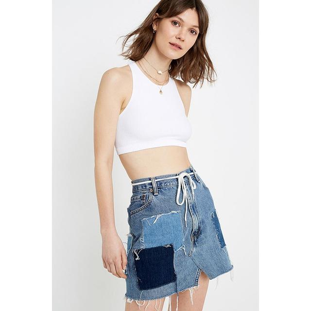 levi denim skirt urban outfitters