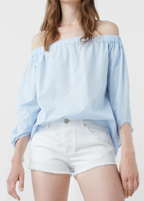 Short Denim Blanco