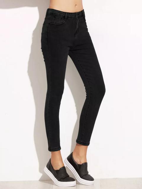 Black Skinny Ankle Jeans