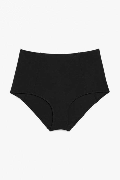Highwaist Bikini Briefs - Black