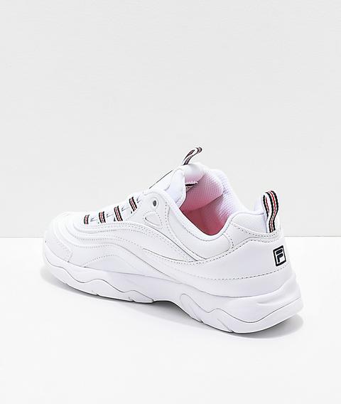 fila shoes white red and blue