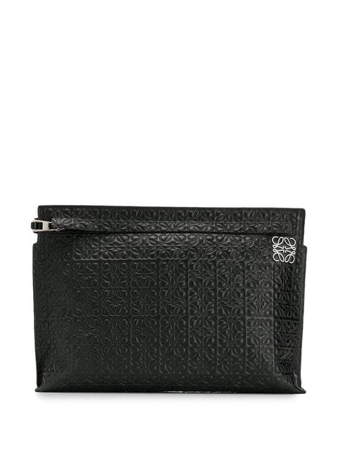 Loewe Bolso De Mano Con Logo En Relieve - Negro