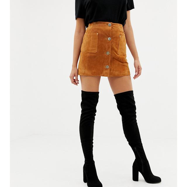 Asos Design Kassidy Overknee Stiefel Mit Absatz In Weiter Passform Mit Weitem Schaft Schwarz From Asos On 21 Buttons