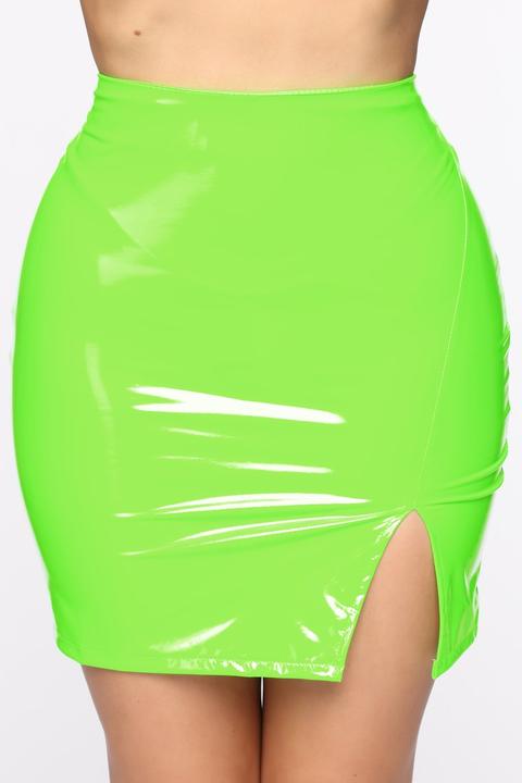mini skirt neon