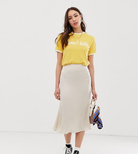 Glamorous Tall Bias Cut Midi Skirt In Satin