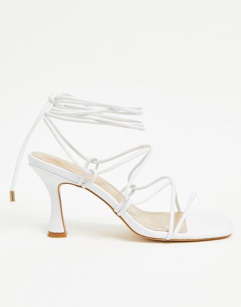 Co Wren Wide Fit Strappy Mid Heel Sandals In White from ASOS on 21