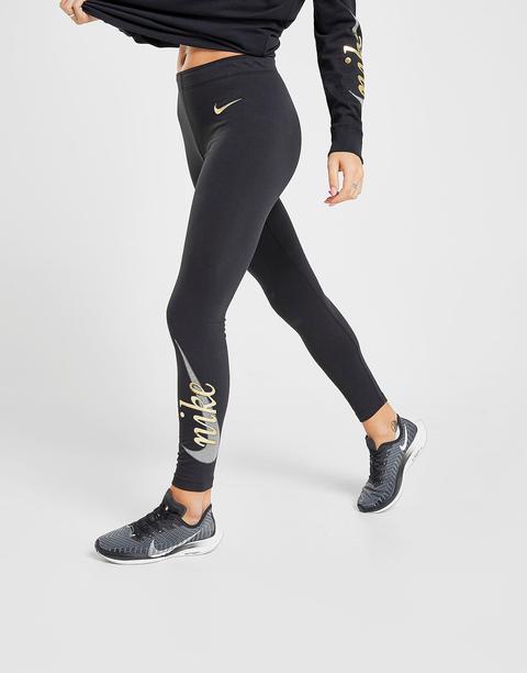 Nike Shine Leggings - Black - Womens 
