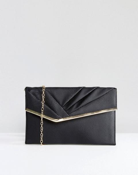 New Look - Pochette Piatta Arricciata - Nero