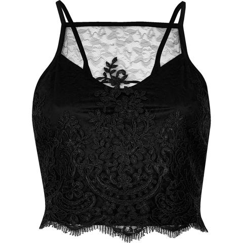 Black Sheer Embroidered Bralet