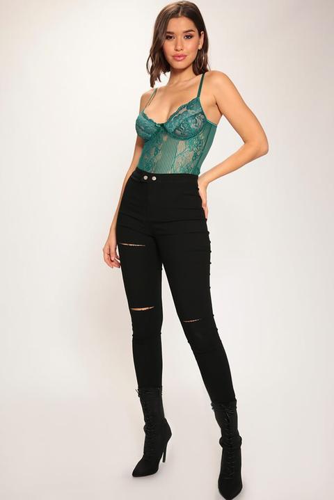 emerald bodysuit