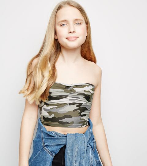 camo bandeau top