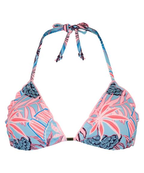 Hunkemöller Top De Bikini Triangular Juxtaflo Azul