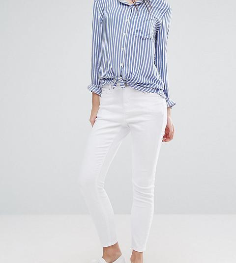 Asos Petite - Ridley - Jeans Skinny Bianchi - Bianco