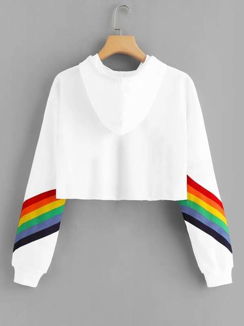 rainbow letter hoodie