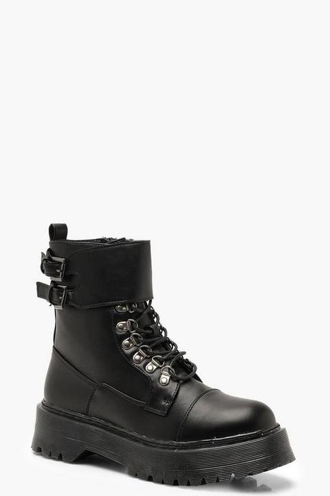 Chunky Lace Up Hiker Boots