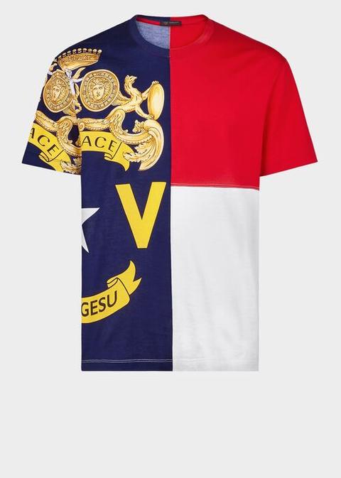 T-shirt Slim Con Stampa Bandiera