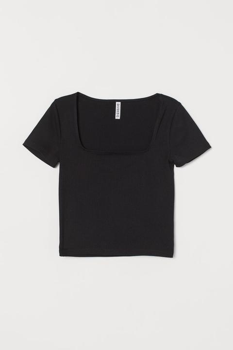 Camiseta Corta De Punto - Negro