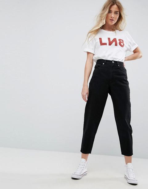 Asos Design - Boyfriend Jeans A Palloncino Nero Pulito - Nero