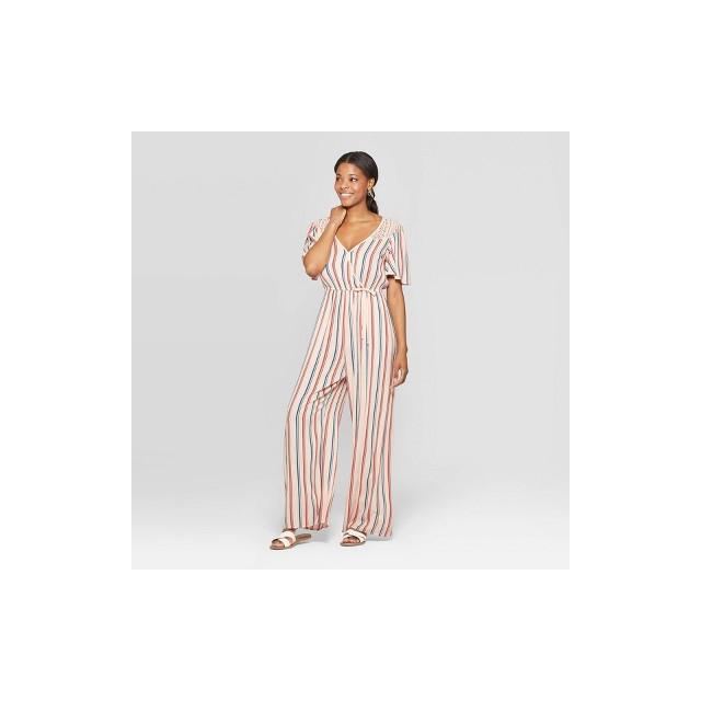 target women's striped jumpsuit