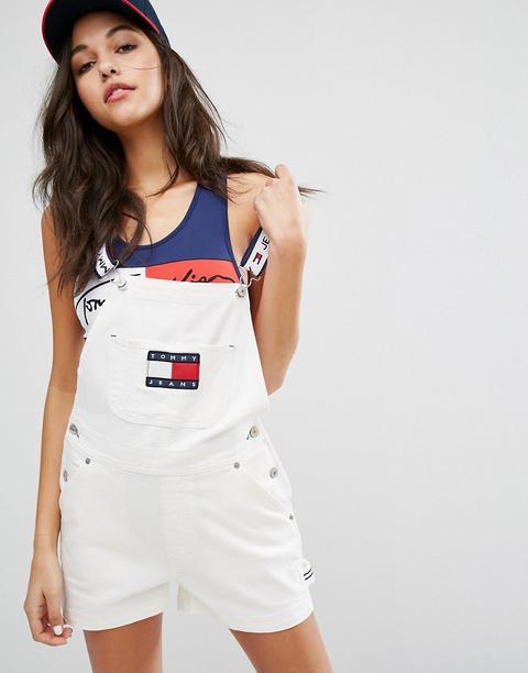 Tommy Jeans - Salopette Anni '90 - Bianco