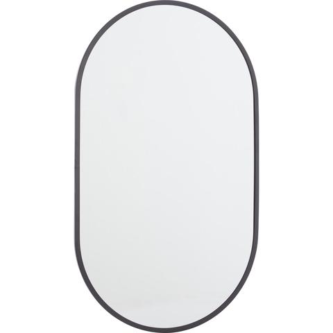 Black Oval Mirror 84x51cm