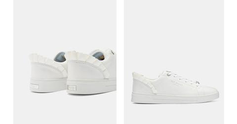 ted baker astrina ruffle detail trainers