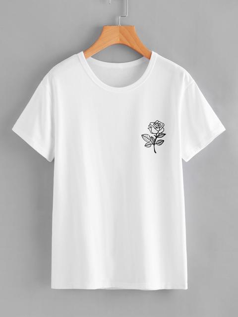 Rose Print T-shirt