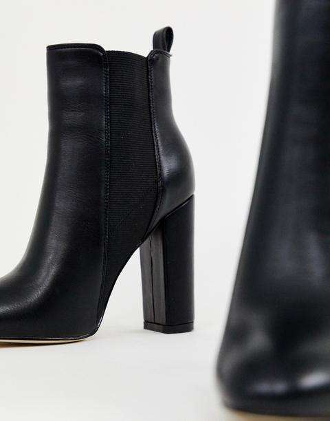 black heeled ankle boots