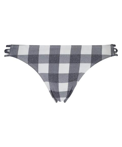 Hunkemöller Tanga De Bikini Bold Gingham Blanco