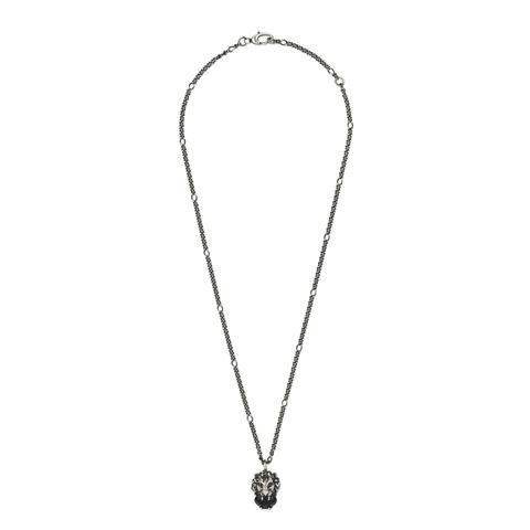 Lion Head Necklace With Crystal