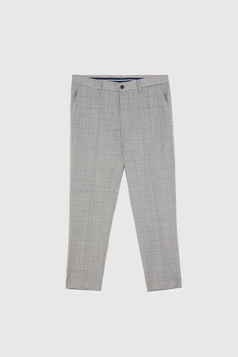 Pantaloni Abito A Quadri