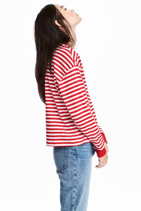 Striped Jersey Top