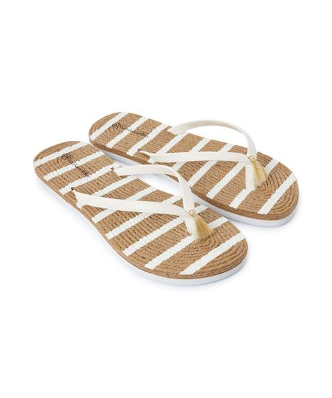 Hunkemöller Chanclas Stripe Blanco