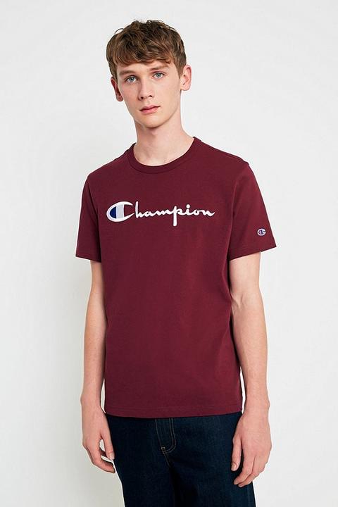 champion burgundy shirt
