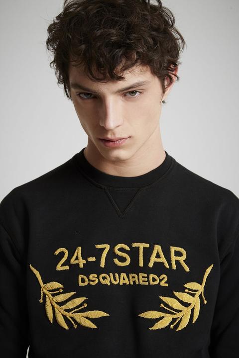 24-7 Star Fleece Sweatshirt from Dsquared2 on 21 Buttons