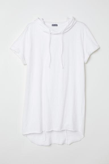 H & M - T-shirt Con Cappuccio - Bianco