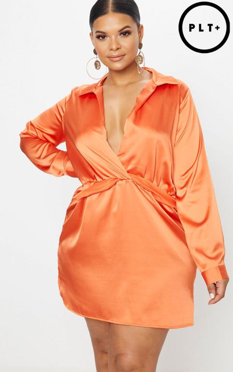 silky orange dress