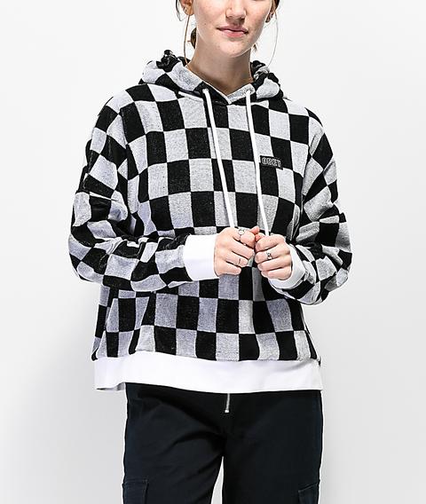 obey checkered hoodie