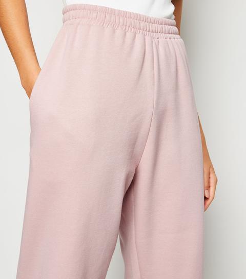 pale pink cuffed joggers